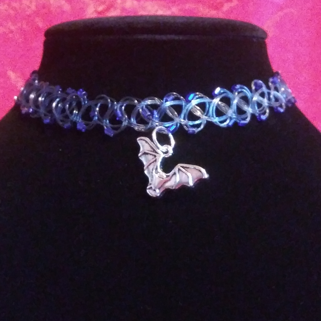 Tattoo Choker Bat Necklace Halloween